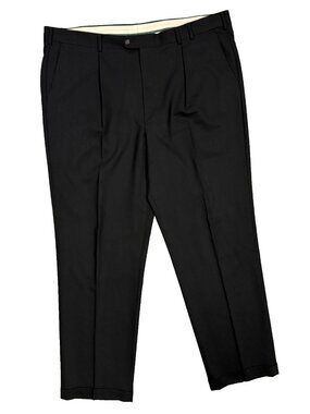 Coppley Dress Pants Black Wool Trousers Gabardine Canada High Waisted 44x33